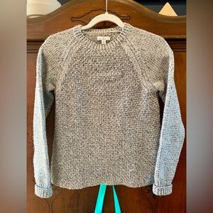 L.L. Bean Crewneck Knitwear Sweater, XS, Wool Blend, Light Gray